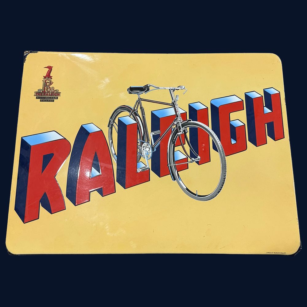 Lot 409: Raleigh Enamel Advertising Sign