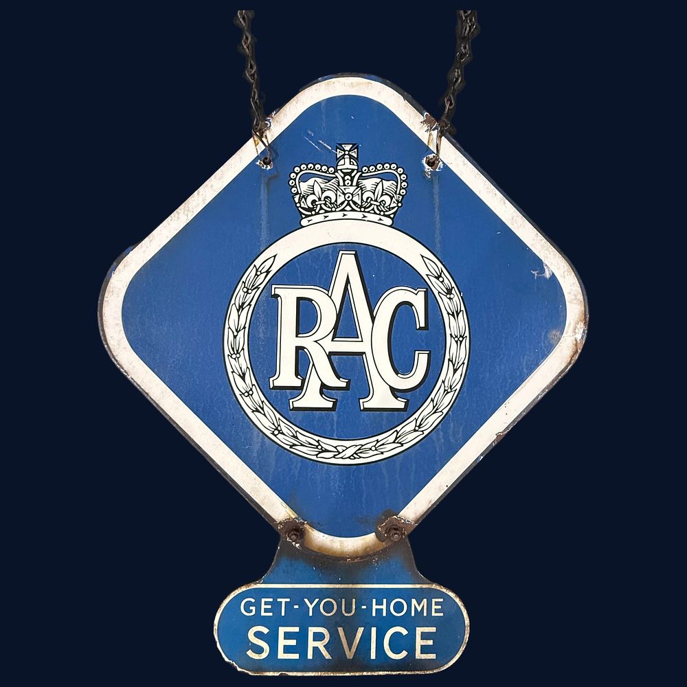 Lot 413: Royal Automobile Club RAC Get-You-Home Service Enamel Advertising Sign