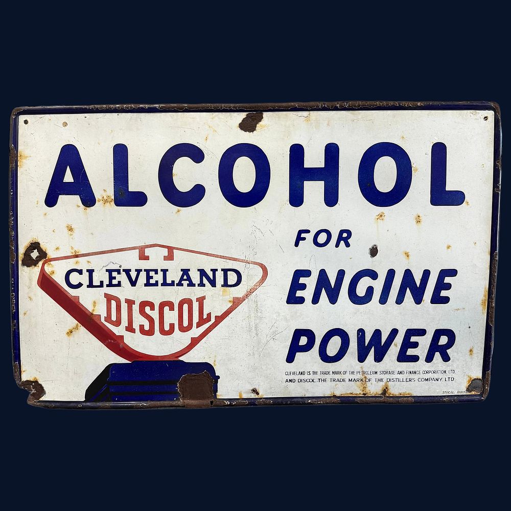 Lot 417: Cleveland Discol Alcohol Enamel Advertising Sign