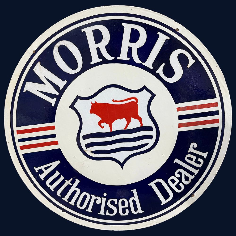 Lot 419: Morris Authorised Dealer Enamel Advertising Sign