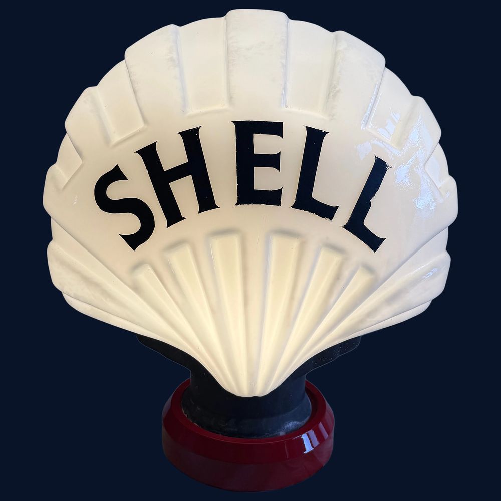 Lot 469: Shell 'Fat Black' Petrol Pump Globe