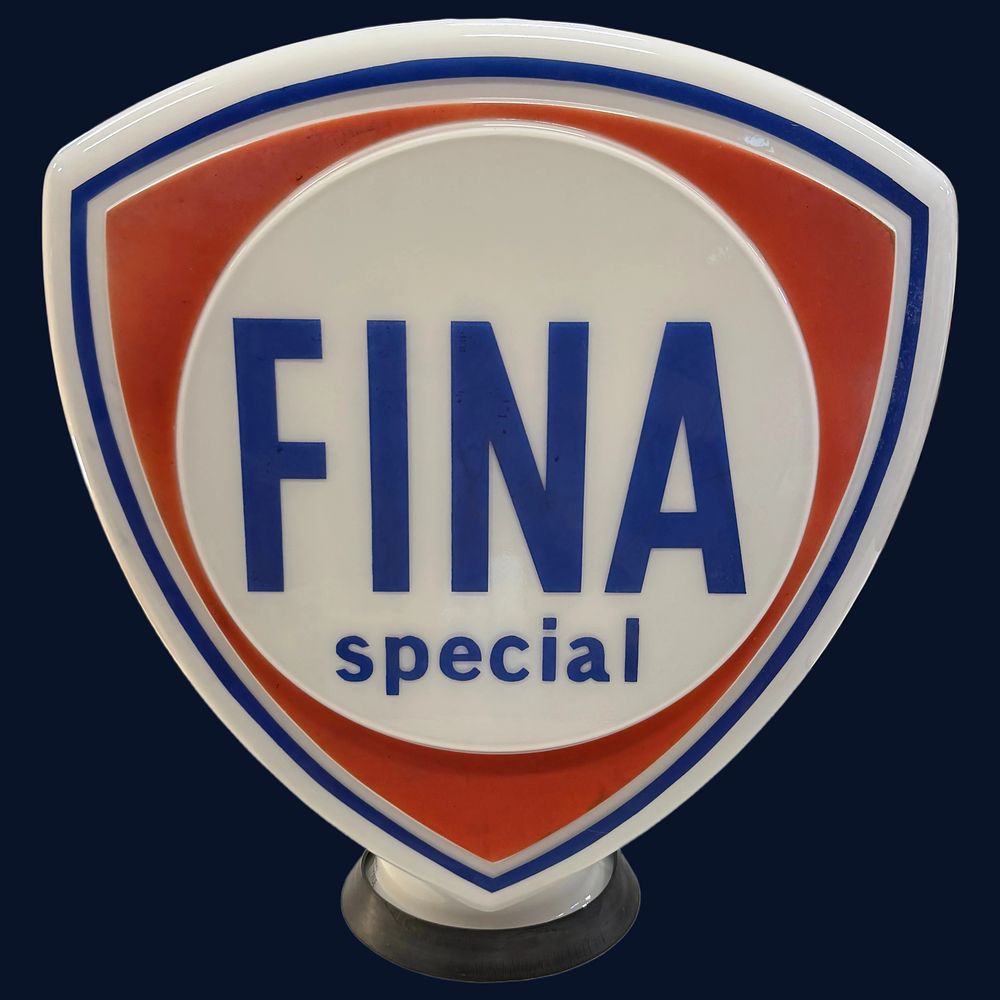 Lot 490: Fina Special Petrol Pump Globe