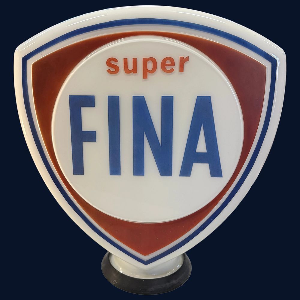 Lot 492: Super Fina Petrol Pump Globe