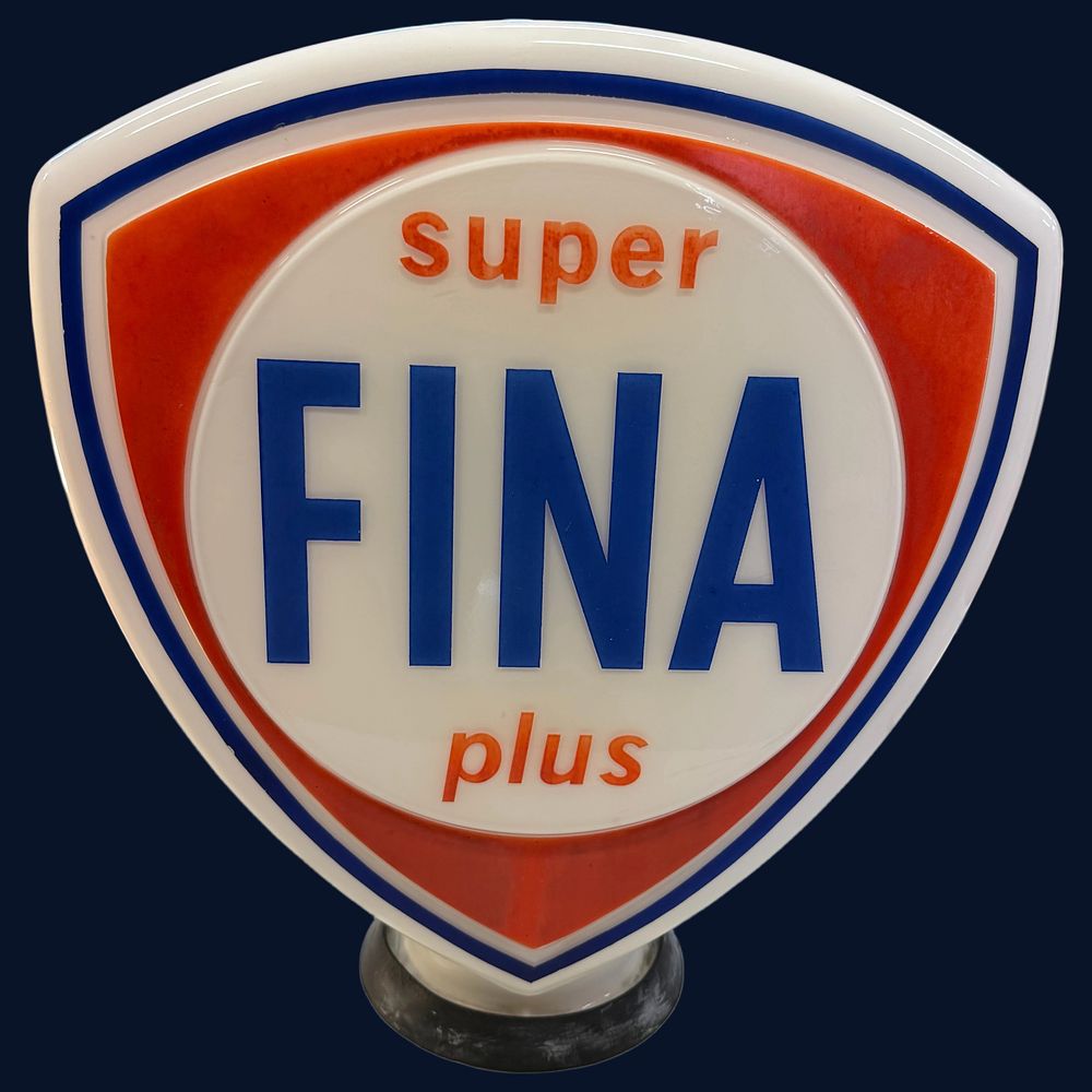 Lot 493: Fina Super Plus Petrol Pump Globe