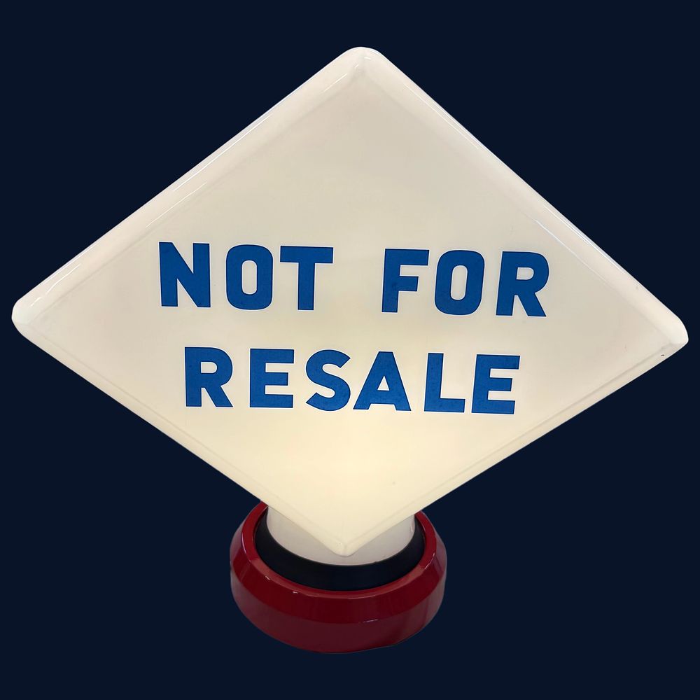 Lot 494: National Benzole Not For Resale Petrol Pump Globe