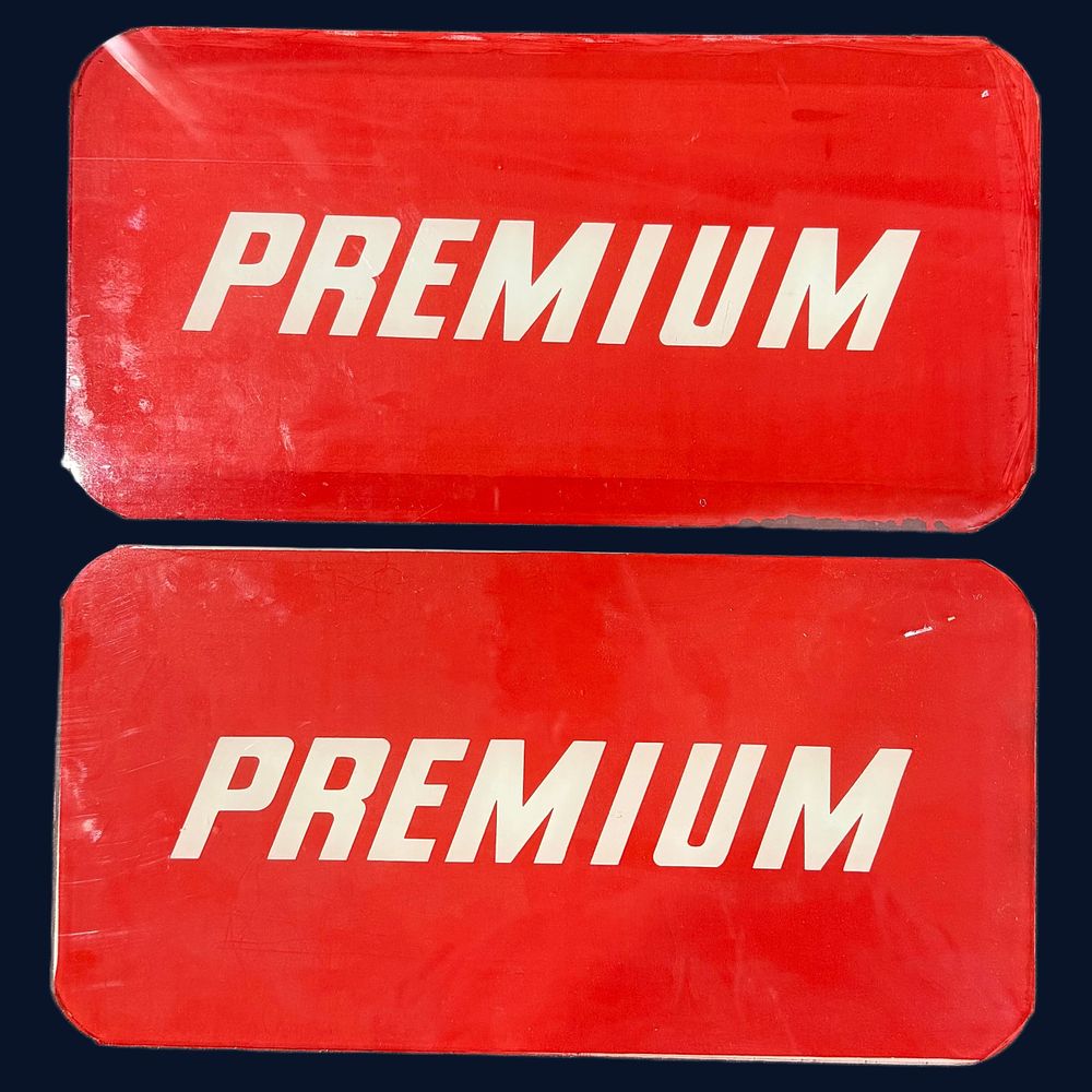 Lot 503: A Pair of Premium Petrol Pump Brand Inserts
