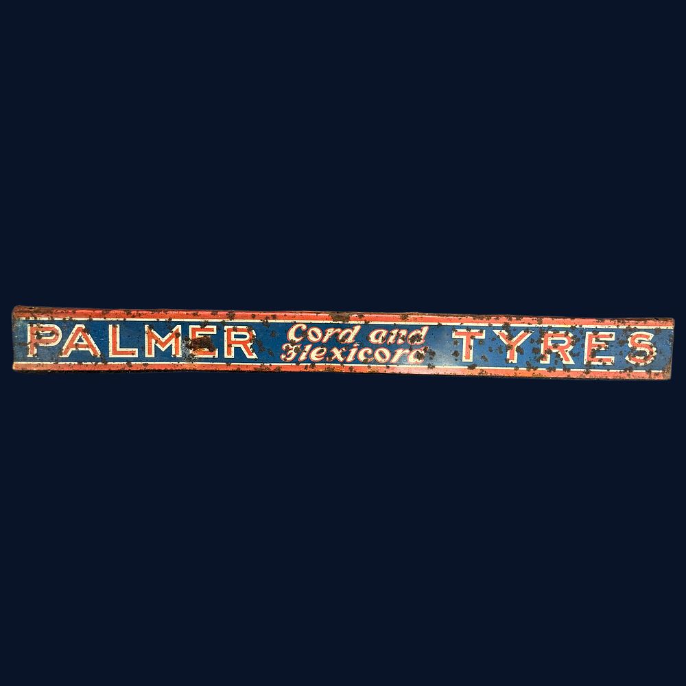 Lot 511: Palmer Cord and Flexicord Tyres Tin Advertising Shelfstrip
