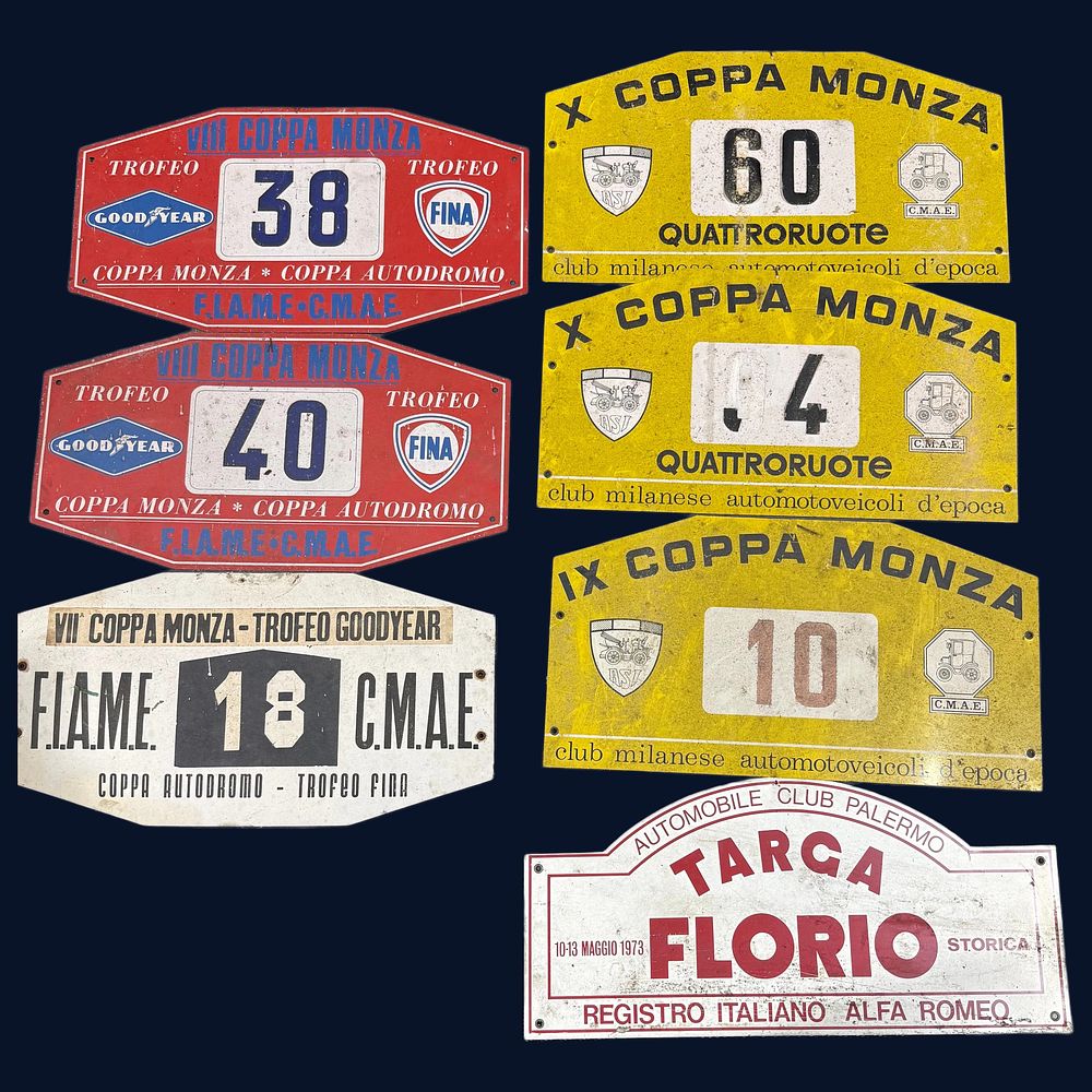 Lot 516: A Collection of Italian Historic Motorsport Event Plaques