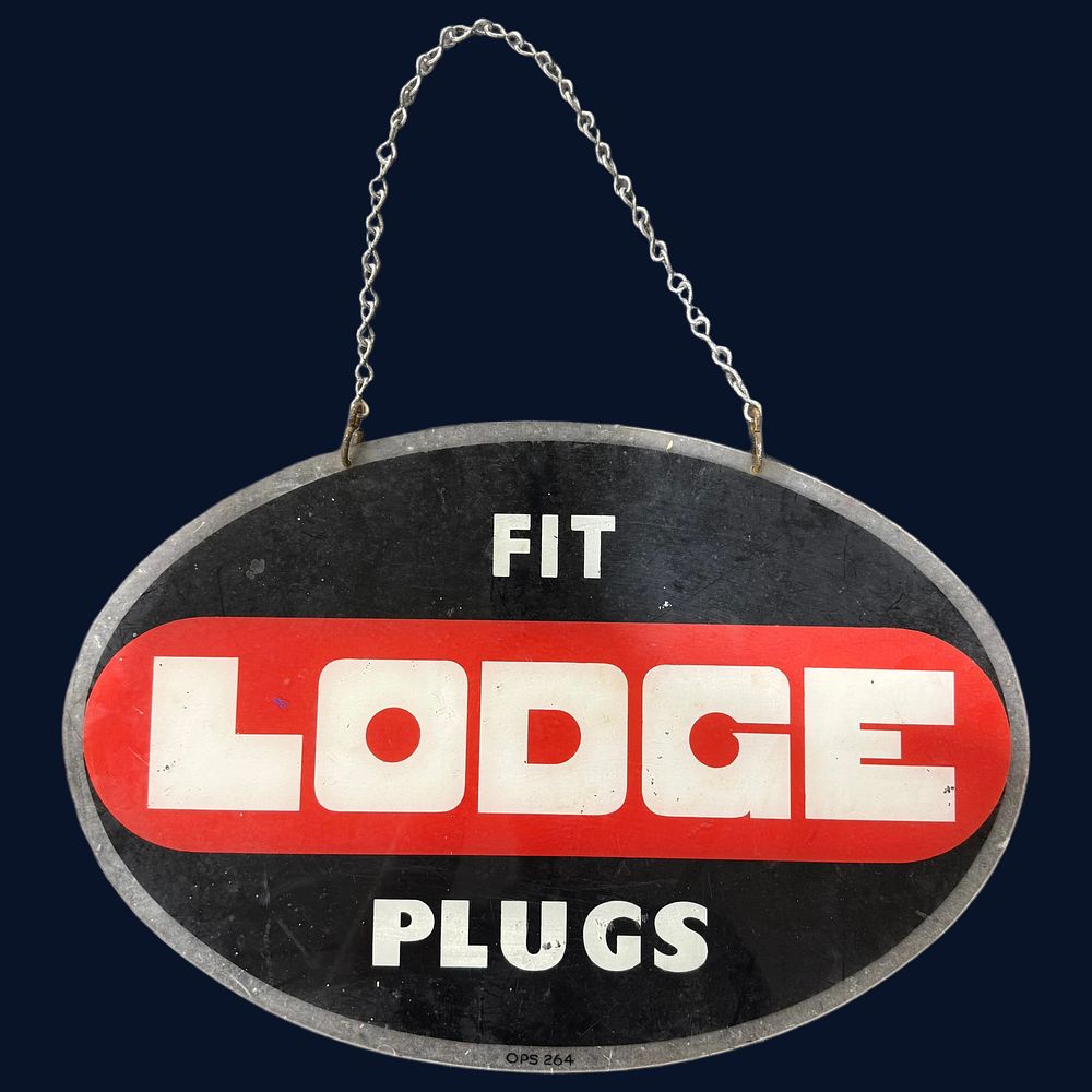 Lot 526: Lodge Plugs Advertising Sign