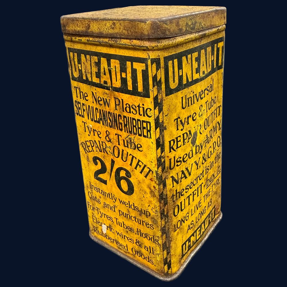 Lot 538: U-NEAD-IT Universal Tyre and Tube Repair Kit Tin