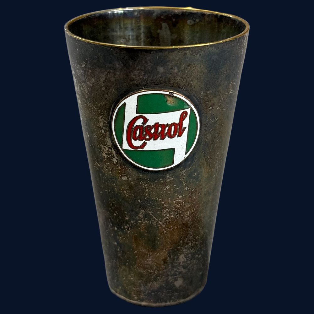 Lot 540: Castrol Silver Cup with Enamel Badge