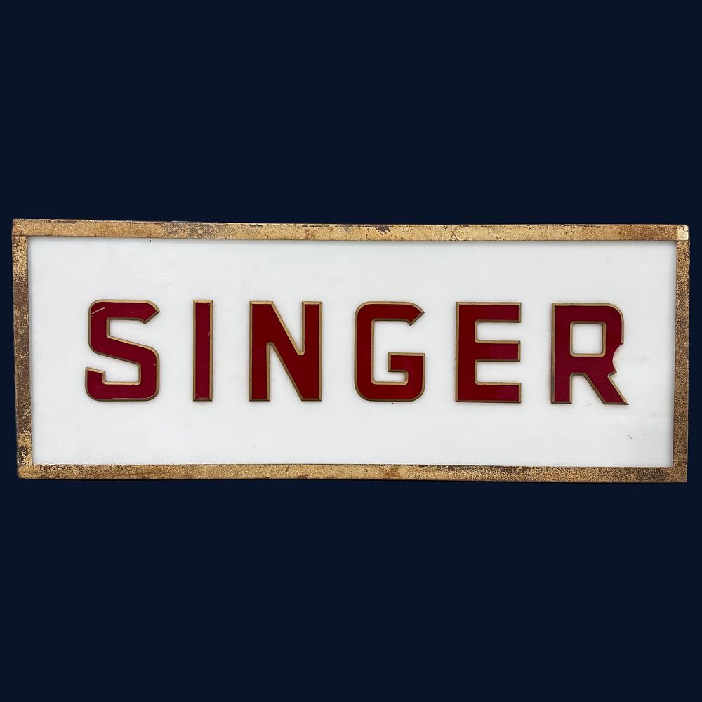 Lot 542: Singer Illuminated Advertising Sign