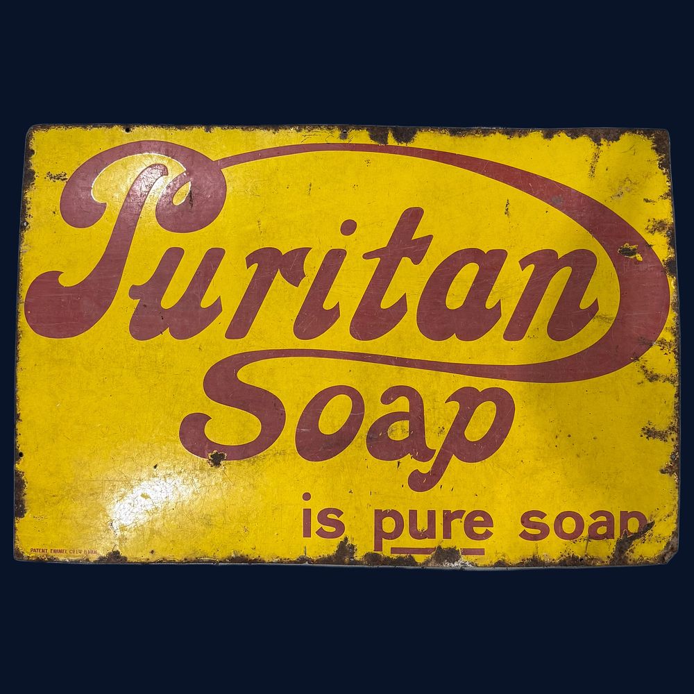 Lot 558: Puritan Soap Enamel Advertising Sign