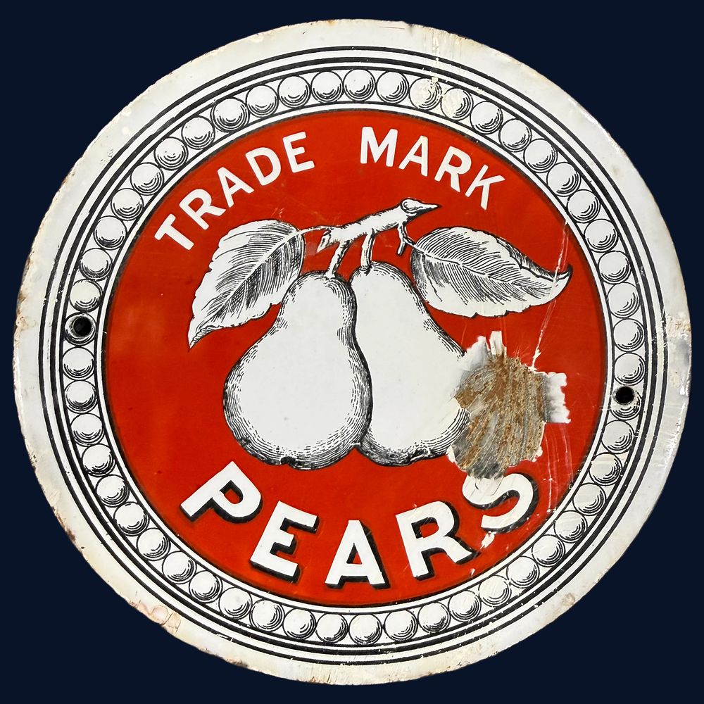 Lot 580: Pears Enamel Advertising Sign