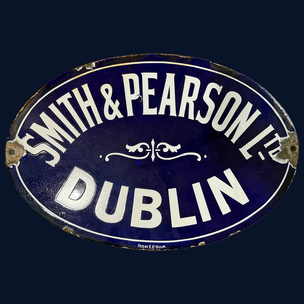Lot 586: Smith & Pearson Ltd Dublin Enamel Advertising Sign
