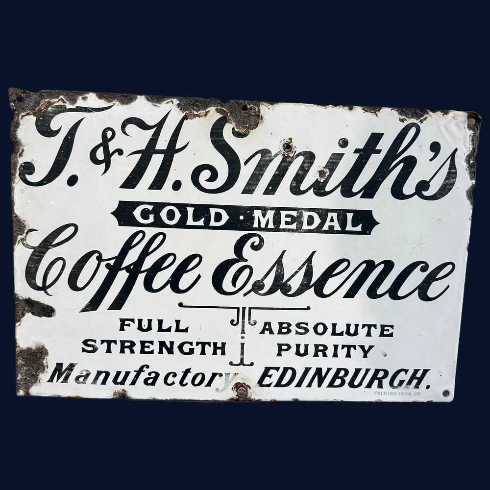 Lot 590: T. & H. Smith’s Coffee Essence Enamel Advertising Sign