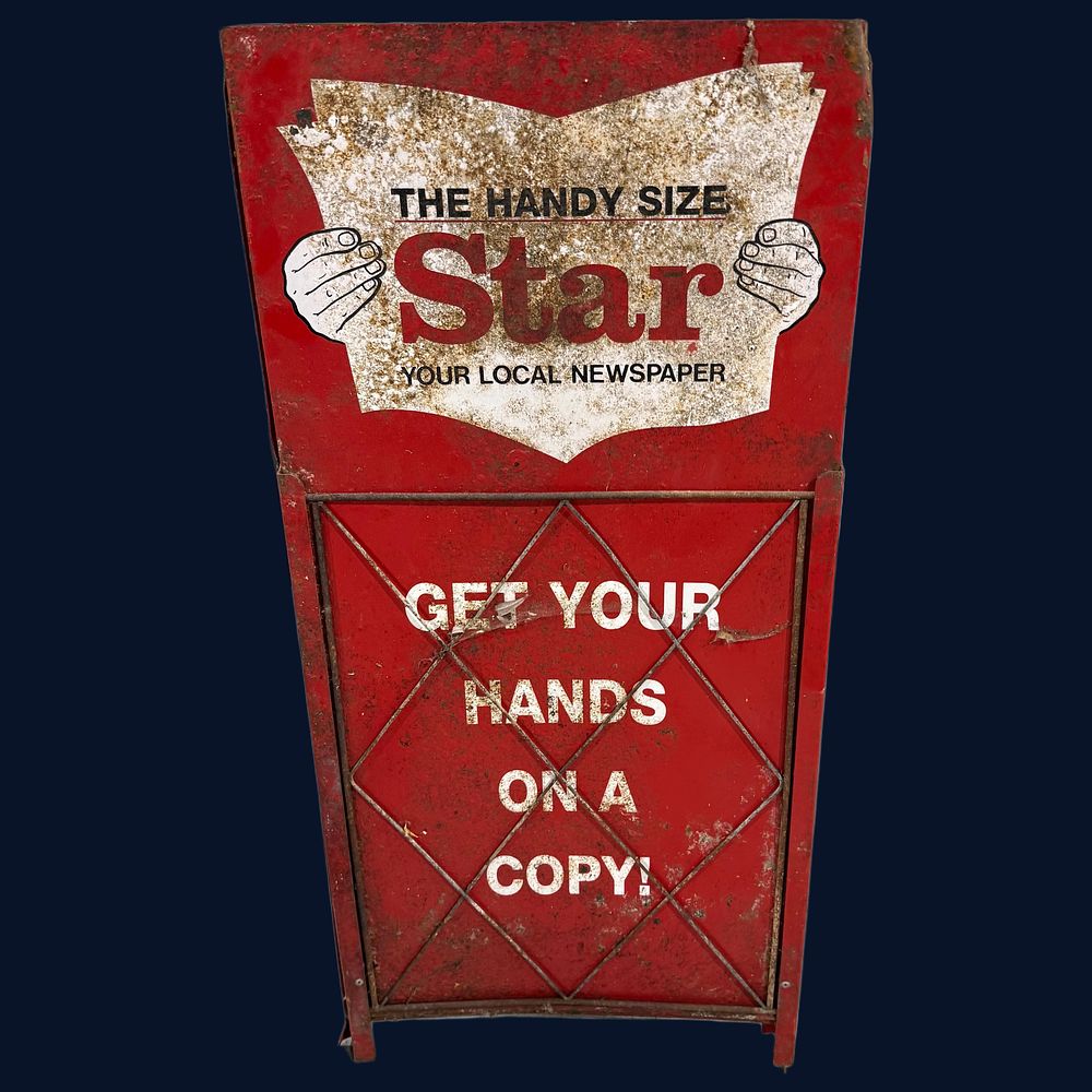 Lot 602: The Star Newspaper Metal Advertising Sign