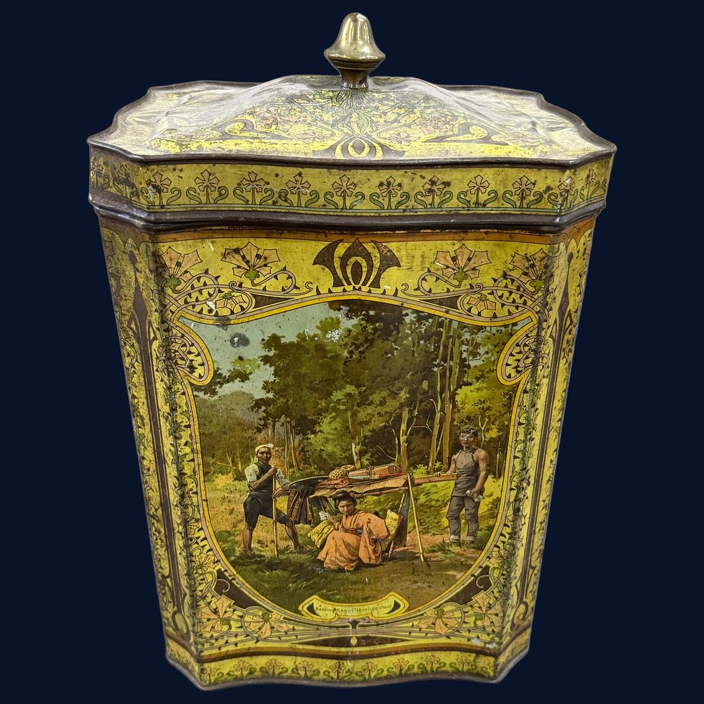 Lot 622: Japanese Subject Lithographed Confectionery Tin