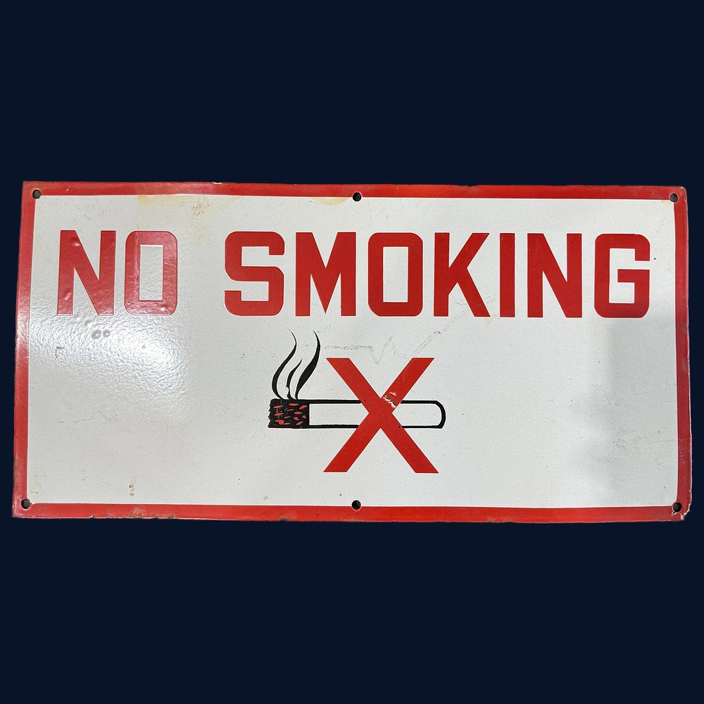 Lot 627: No Smoking Enamel Advertising Sign