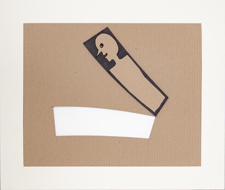 Mimmo Paladino, Senza titolo, 2003 - Mimmo Paladino, Tecnica mista su cartone, 37x46 cm, Senza 
