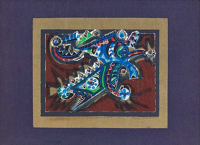 Umberto Mastroianni, Senza titolo, Anni '60 - Umberto Mastroianni, Tempera ed acquarello su carta 