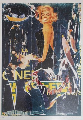 Mimmo Rotella, Senza titolo - Mimmo Rotella, Serigrafia 7/100, 98x67 cm, Senza titolo