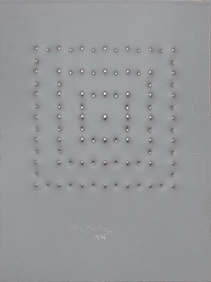 Enrico Castellani, Senza titolo - Enrico Castellani, Rilievi su lastra di alluminio, Multiplo n. 