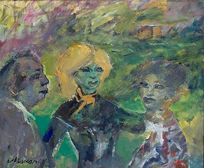 Mino Maccari, Senza titolo - Mino Maccari, Olio su tela, 50x60 cm, Senza titolo; Firmato in basso 