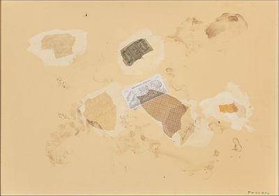 Giulio Turcato, Una lira, 1973 - Giulio Turcato, Tecnica mista su cartone, 51x73 cm, Una lira 