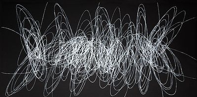 Roberto Crippa, Spirale, 1950 - Roberto Crippa, Olio su tela, 50x100 cm, Spirale, 1950; Autentica 