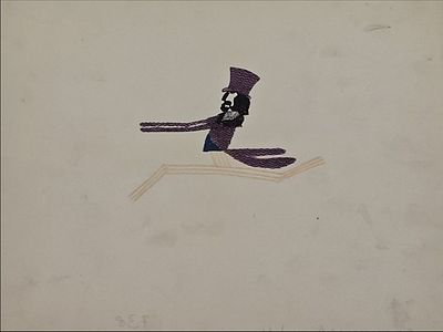 Pino Pascali, Velocipedista, 1963 - Pino Pascali, Inchiostro e pennarelli su carta, 22x28 cm 