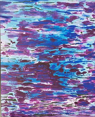 Antonio Corpora, Vento sulla laguna, 1991 - Antonio Corpora, Acrilico su tela, 100x81 cm, Vento 