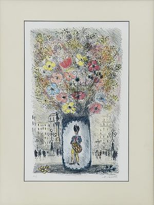Michele Cascella, Senza titolo - Michele Cascella, Litografia, Es. XXVI/L, 60,5x39 cm, Senza 