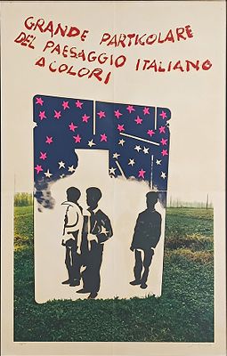 Mario Schifano, Grande particolare del Paesaggio Italiano a colori, anni '70 - Mario Schifano 