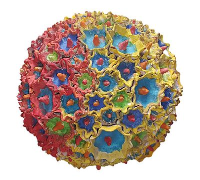 Kazumasa Mizokami, Tramonto, 2007 - Kazumasa Mizokami, Terracotta dipinta, Diam. 20 cm, Tramonto 