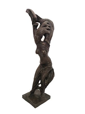Pericle Fazzini, Donna che si spoglia, 1987 - Pericle Fazzini, Scultura in bronzo, Es. 37/100 