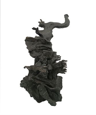 Augusto Murer, Bozzetto, 1983 - Augusto Murer, Scultura in bronzo, 41x20x20 cm, Bozzetto, 1983; 