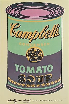Andy Warhol, Campbell's Soup can (Tomato), 1962 - Andy Warhol, Serigrafia su carta, 100x60 cm 