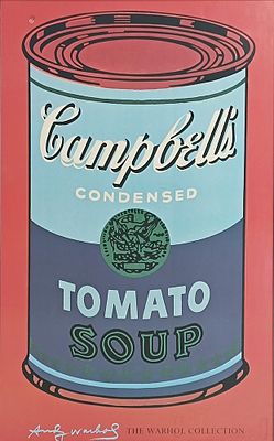 Andy Warhol, Campbell's Soup can (Tomato), 1962 - Andy Warhol, Serigrafia su carta, 100x60 cm 