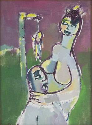 Mino Maccari, Simbolismo - Mino Maccari, Olio su tavola, 40x30 cm, Simbolismo; Firmato in basso a 