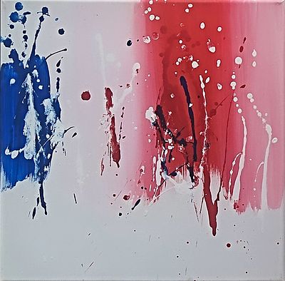 Ennio Finzi, I versi del colore, 2018 - Ennio Finzi, Acrilico su tela, 40x40 cm, I versi del 