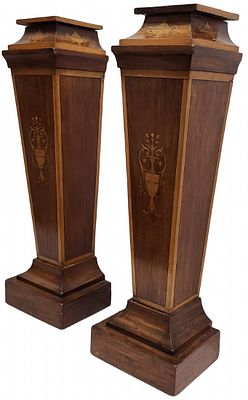 For interior designers - a pair of very beautiful antique display columns, from the 19th 