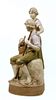 Royal Dux Czech Porcelain Statue. Signed, with hand-painted decorations, 
dated approximately Image - 2