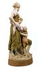 Royal Dux Czech Porcelain Statue. Signed, with hand-painted decorations, 
dated approximately Image - 4