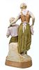 Royal Dux Czech Porcelain Statue. Signed, with hand-painted decorations, 
dated approximately Image - 5