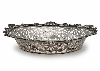 Antique Polish silverware, made of '800' silver, decorated with hand-sawing work, stamped. Weight 