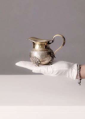 קנקן כסף רוסי מוזהב מתוצרת הצורף: ואסילי איבנוביץ פופוב Vasily Ivanovich Popov. Vasily Ivanovich 