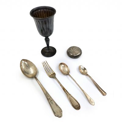 Various Silver Items, Some Damaged, Various Manufacturers and Models, All Signed. Total Weight: 