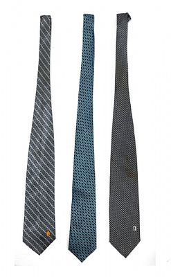 Three Ties by Yves Saint Laurent. Three high-quality designer ties by Yves Saint Laurent. Some 