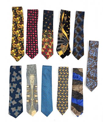 11 Ties with a Wide Range of Graphic and Colorful Patterns. Geometric, classic, and artistic 